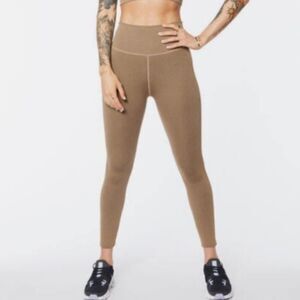 NWOT Good American Seamless Ribbed Leggings in Camel Size Large / XL‎